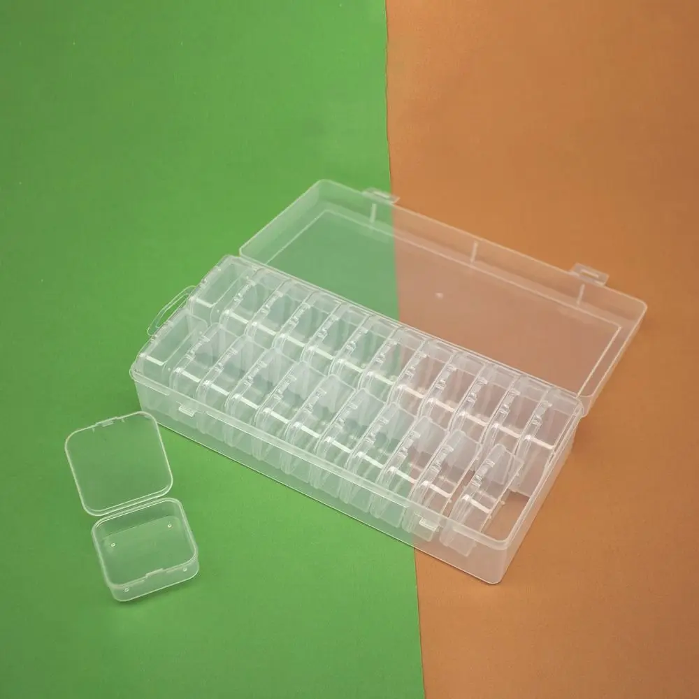 Multiple Grid Beads Storage Box DIY Transparent Jewelry Storage Case Plastic Save Space Necklace Storage Container Necklaces