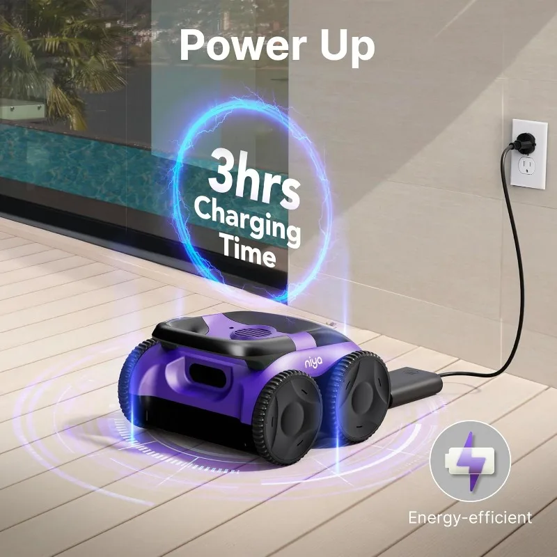 니야 소나 20 무선 로봇 수영장 청소기 (돌핀 제조사), 지상/매립형 수영장에 적합, 최대 26피트 길이까지
