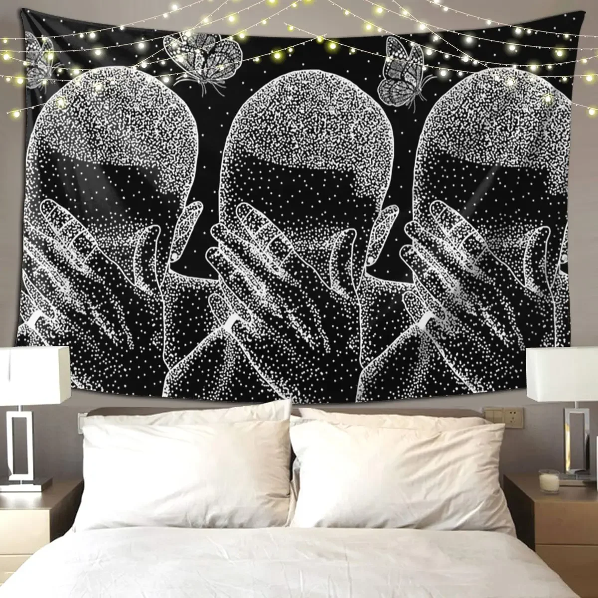 Blond Frank Mandal Tapestry Art Wall Hanging Aesthetic Home Decoration Tapestries for Living Room Bedroom Dorm Room