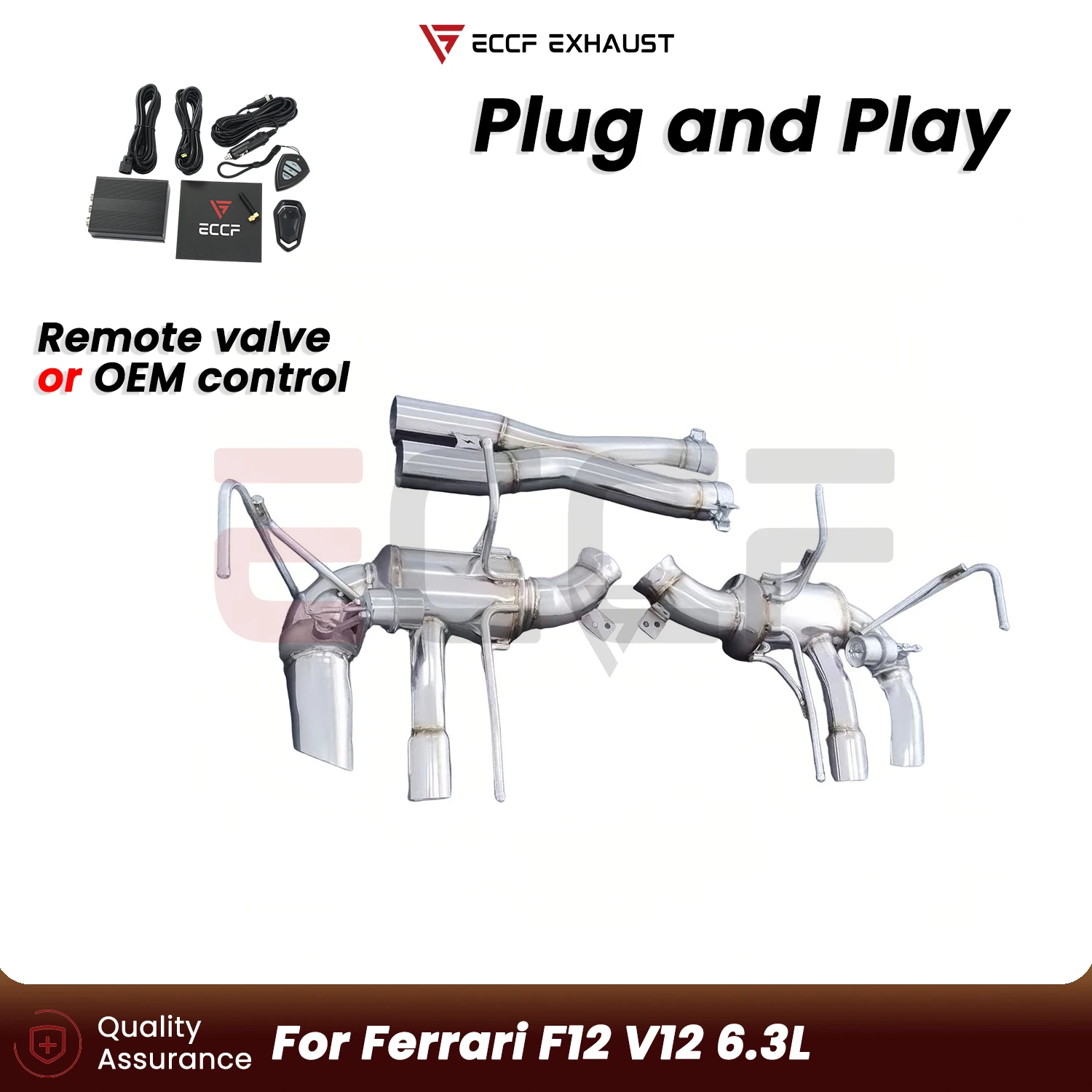 

Sporty Stainless steel Catback exhaust system For Ferrari F12 V12 6.3L Plug and Play Performance Upgrade