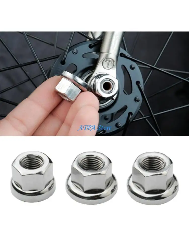 U13C 2PCS Steel Bike Bike Wheel Track Nut Sizes Metric9/Metric10/3/8-26tpi For Dead-flying Front/rear Hubs Bike Part