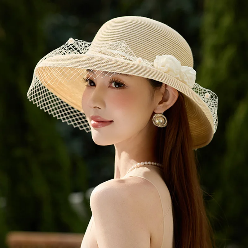 elegant-women's-floral-sun-hat-2025-new-model-light-mesh-straw-hat-for-vacation-travel-outing-breathable-sunshade-hat