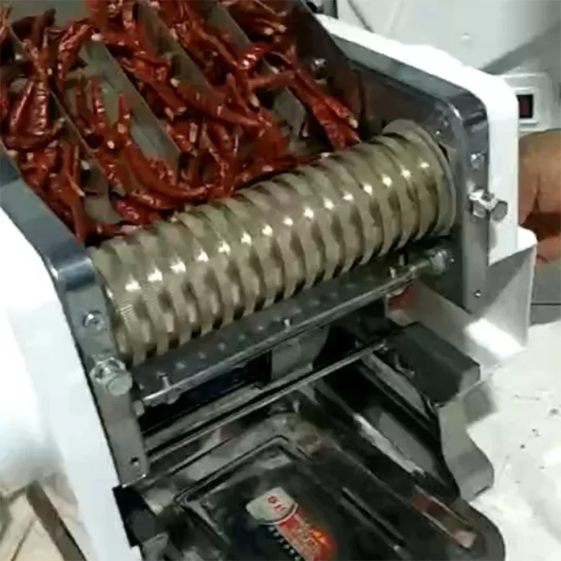 Premium Commercial Dried Chili Shredder, 2/3/4/6mm Electric Tobacco Cutting Machine, 220V Small Food Shredder