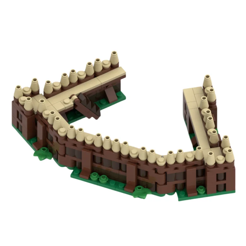 لعبة مكعبات بناء MOC نموذج فناء قلعة القرون الوسطى 366 قطعة هدية إبداعية للعطلات مناسبة لجميع المتحمسين #5