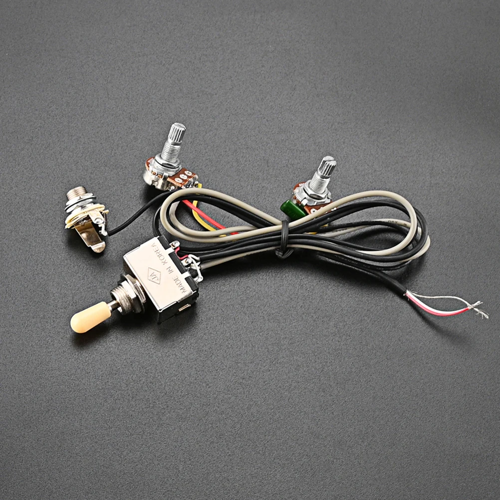 

1 set Wiring Harness With 1/4 Jack Durable Metal Plastic Control Plate Upgrade Accessory For Electric Replacement Parts Premium