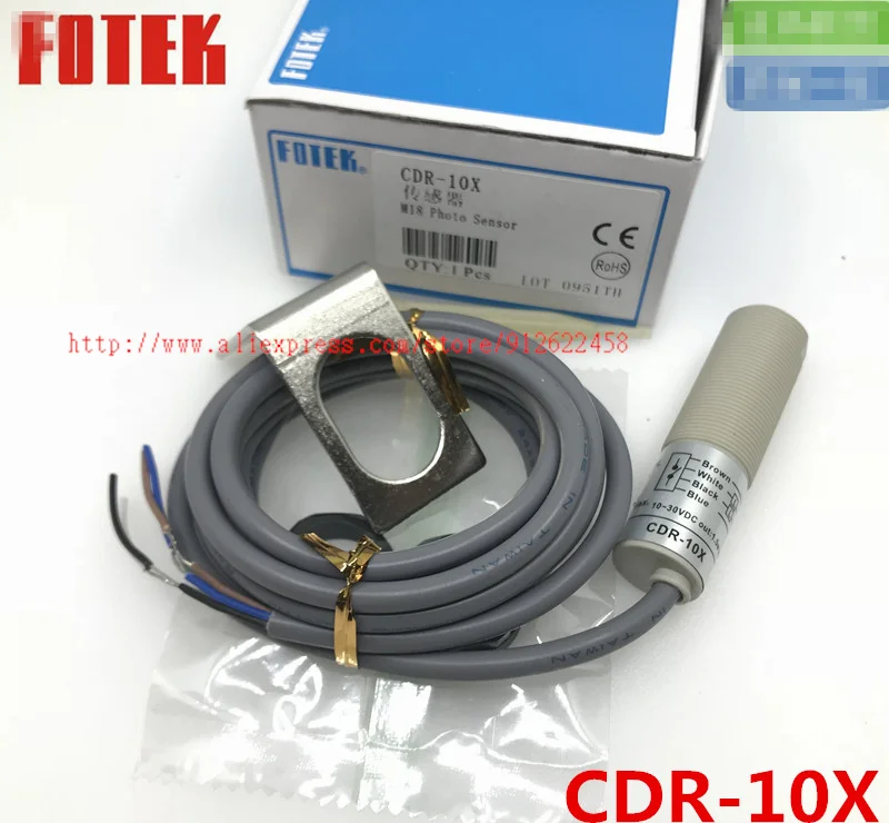 CDR-10X FOTEK  New M18 TUBULAR TYPE  PHOTO SENSOR  Photoelectric Switch 10-30 VDC NPN & PNP