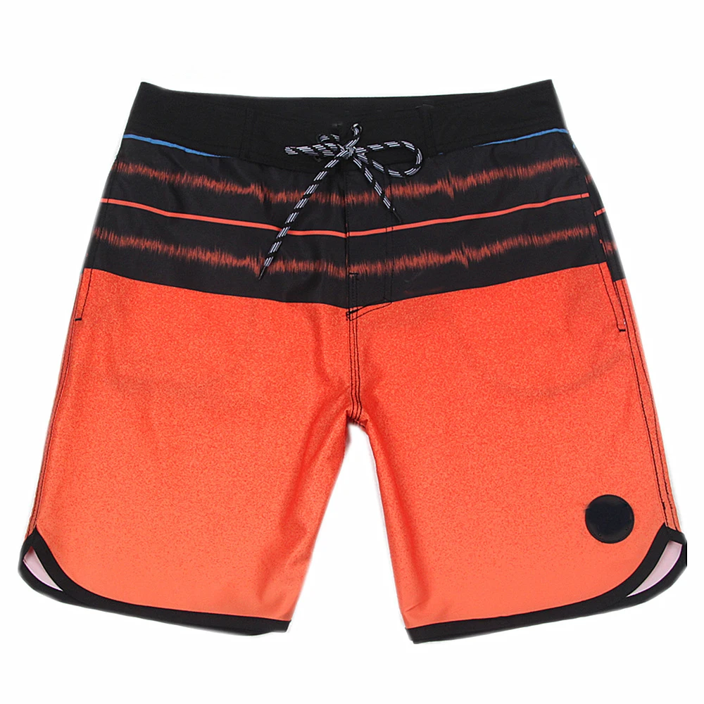 Short de plage imperméable à rayures pour homme, bermuda d'été, maillot de bain, grande taille, avec étiquette