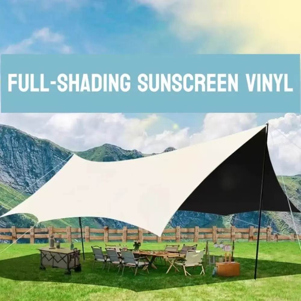 

Vinyl Canopy Tent Outdoor Portable Large Camping Equipment, Camping Picnic Sunscreen Octagonal Awning