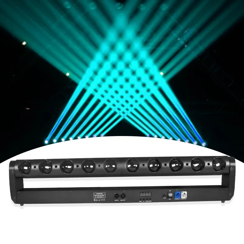Moving Head Beam Light 10Pcs 40W Matrix Swing Lamp Wedding Bar Club Stage Performance Party Lighting