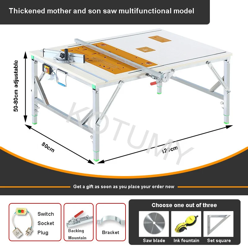 Multifunctional Woodworking Workbench Small Saw Table Portable Folding Saw Table Decoration DIY Folding Workbench