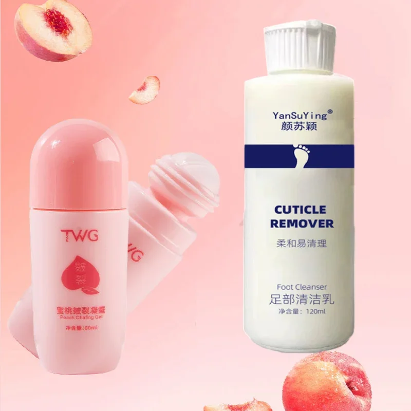 120ml Foot Exfoliator Softener 60ml Chafing Gel 6 Seconds Remove Dead Skin Calluses Anti-Cracked Heel Enhancer Nail Pedicure