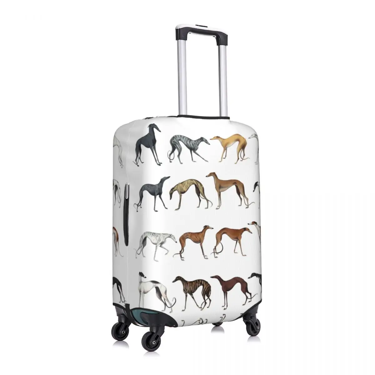 Custom Whippet Sighthound Dog Luggage Cover Protector Fashion Greyhound Hound Travel Suitcase Protective Cover for 18-32 Inch