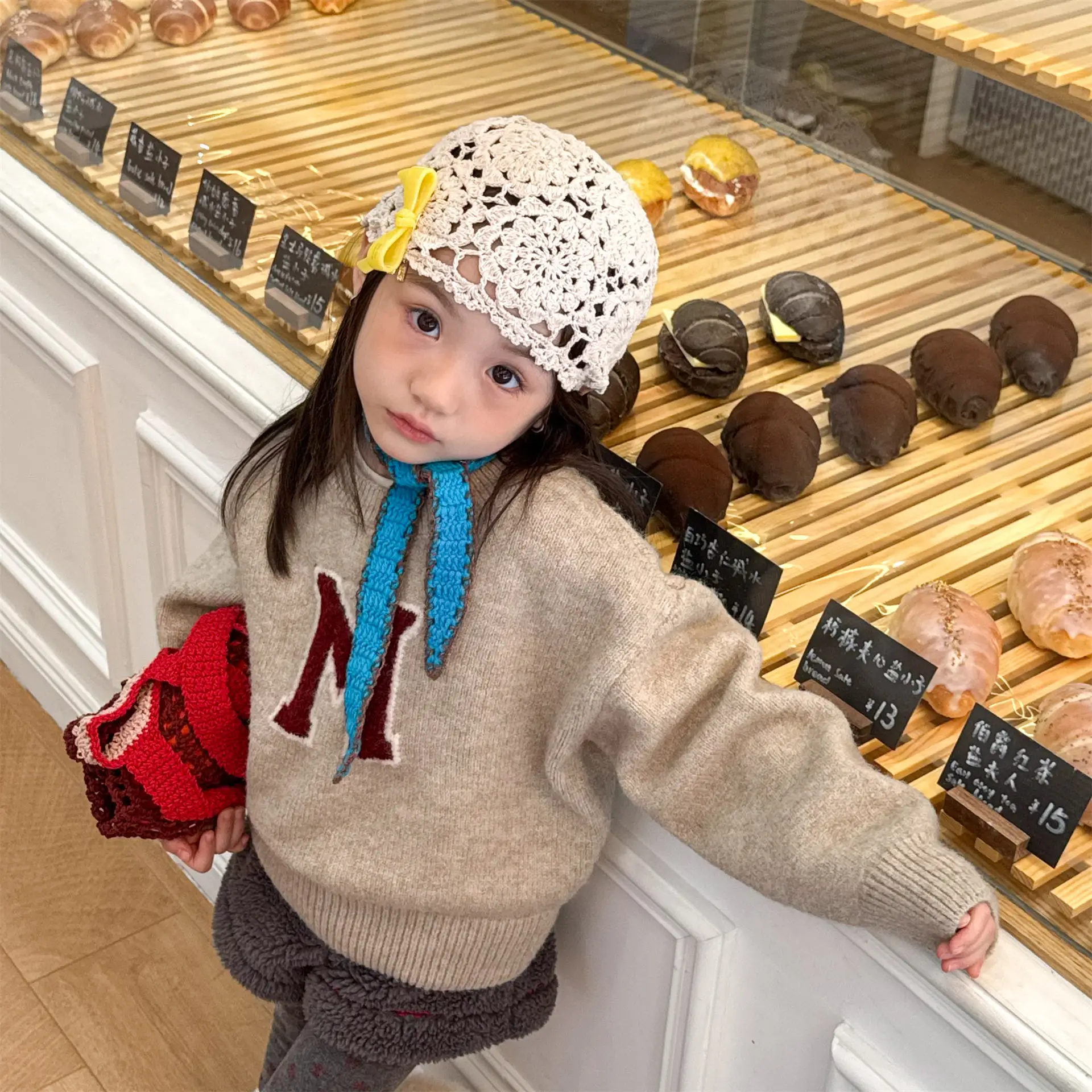 

2025 Children's Autumn and Winter Clothing Children's Autumn Jumper Tops Jumpers Jumpers Boys and Girls Knitwear