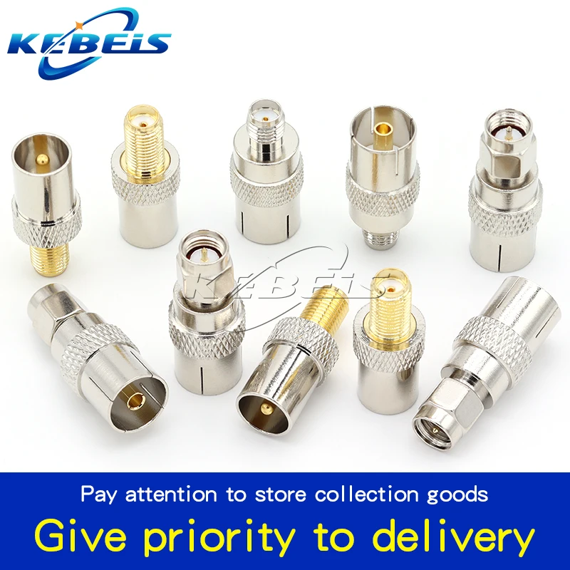2PCS SMA To TV IEC Connector DVB-TV Antenna Adapter AP Test Head TV Plug SMA Female to TV Male RF Coaxial Connector KEBEIS - view 4