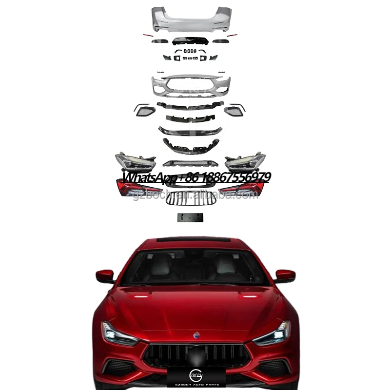 Automotive Parts for Maserati Ghibli to Trofeo Car Bumpers maserati Ghibli Headlight Taillights maserati Ghibli Body Kit