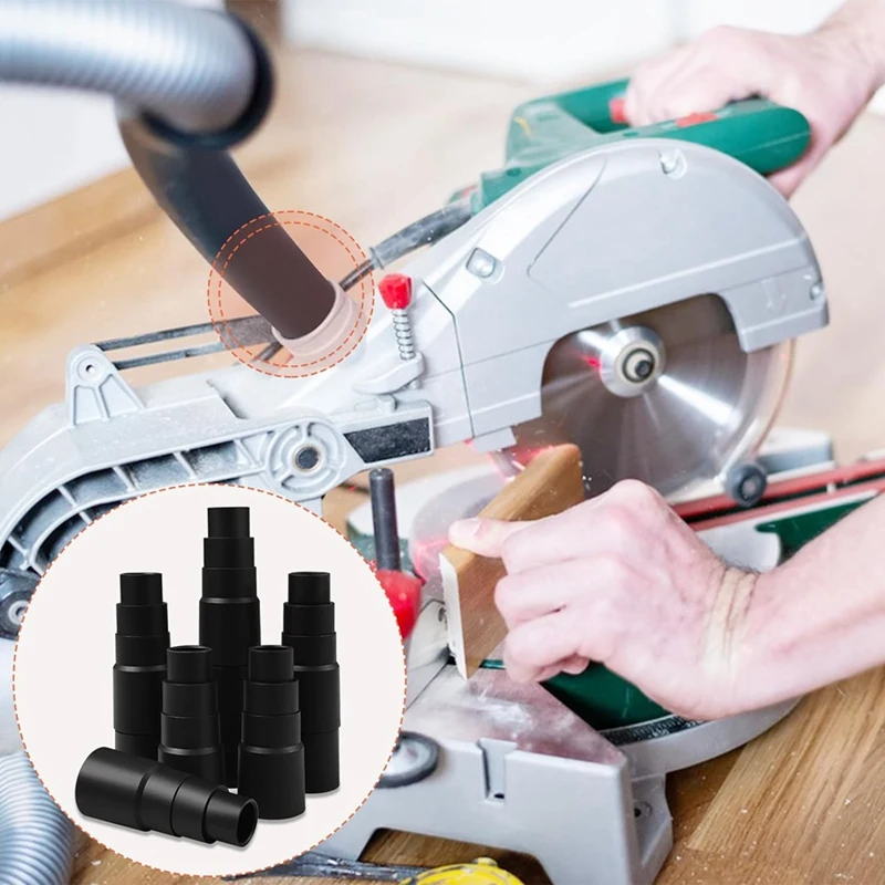 掃除機用ブラックアダプター,バキュームクリーナー,4層,25mm〜42mm, 6個