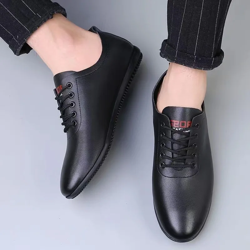 Men\'s Summer Shoes 2023 New Designer Spring Autumn Fashion Casual Leather Shoes Male Solid Color Business Shoe for Men