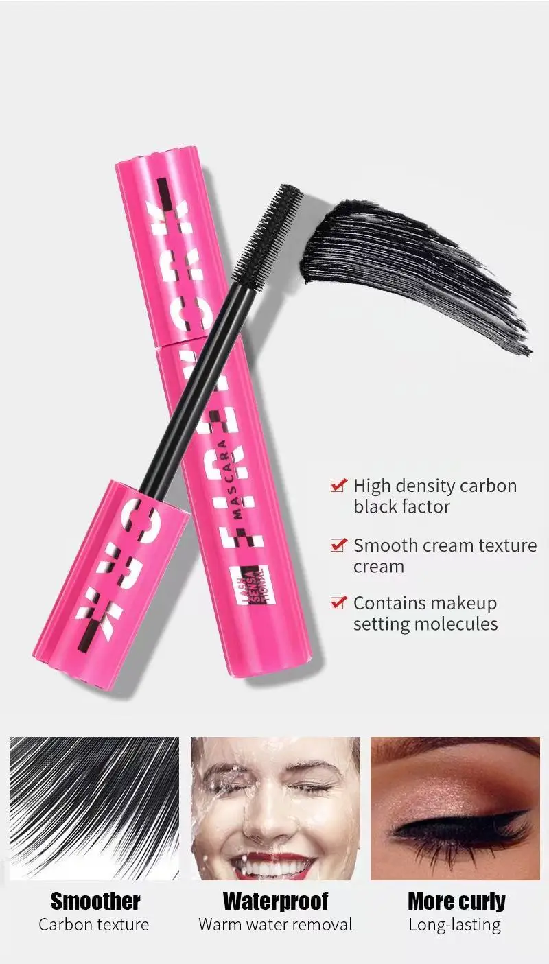 Nuova mascara waterproof con proprietà arricciate, allunganti, volumizzanti e antimacchia per le ciglia