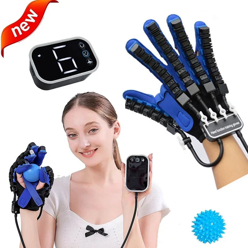 Left & Right Hand Finger Rehabilitation Exerciser Robot Gloves Stroke Hemiplegia Cerebral Infarction Training Equipment Therapy