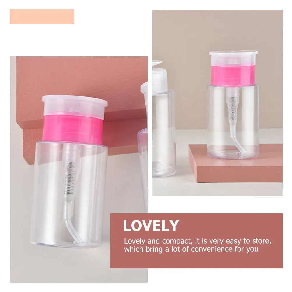 3 Stück nachfüllbare Pressflaschen für flüssiges Make-up, Entferner, Maniküre, Nagelkunst, Reisen, tragbar, langlebig, sicherer Kunststoff