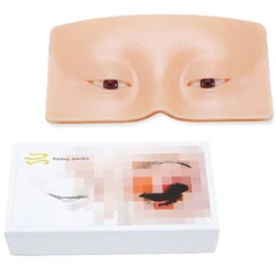 Makeup Board Eyebrow Tattoo Practice Face Fake Skin Eye Makeup Training Silicone Practice Pad for Makeup Beauty Academy Cosmetic