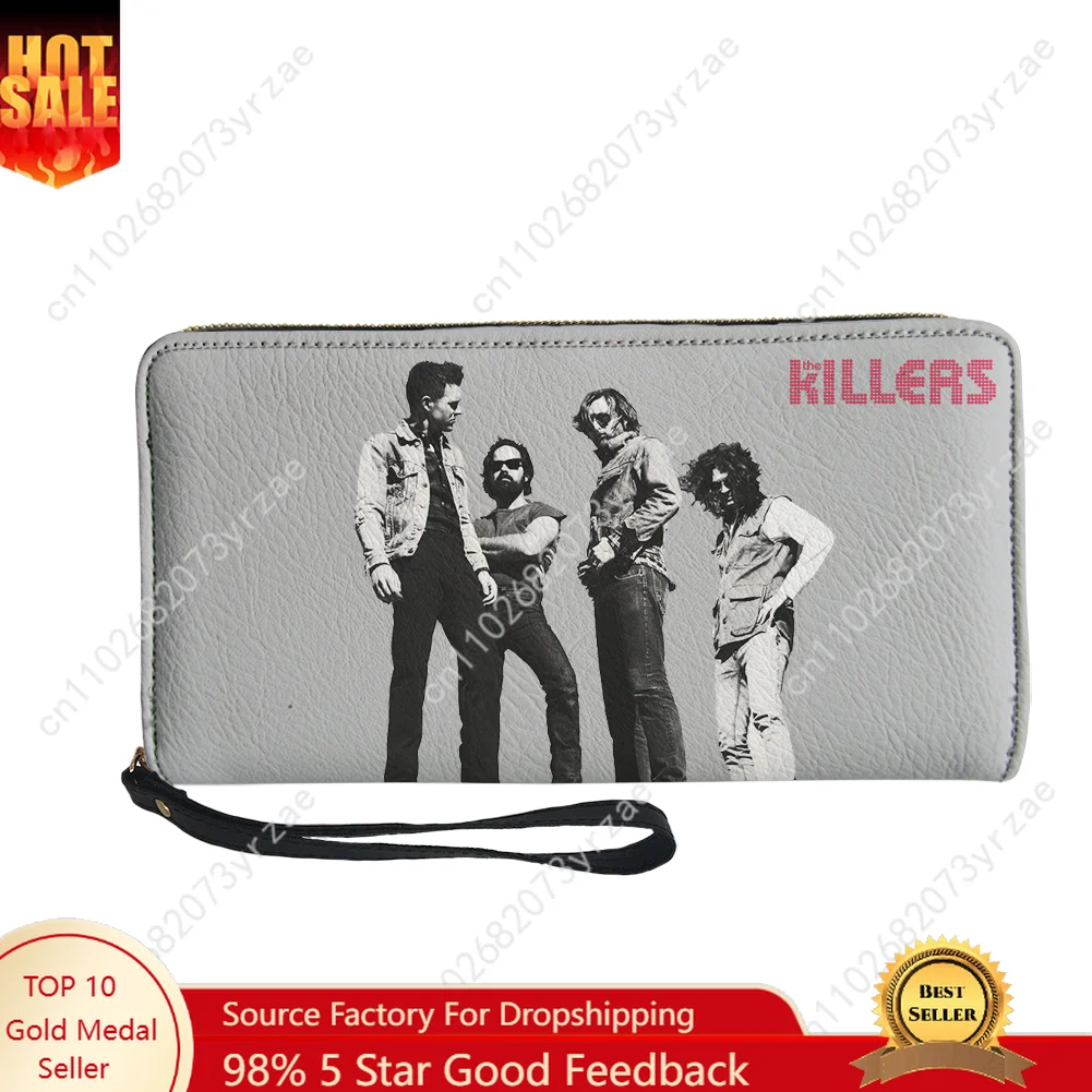 

The Killers Wallet Mens Womens Teenagers Zipper Long Wallet Double Print Commuter Fashion Personalized Photo Custom Made Purses