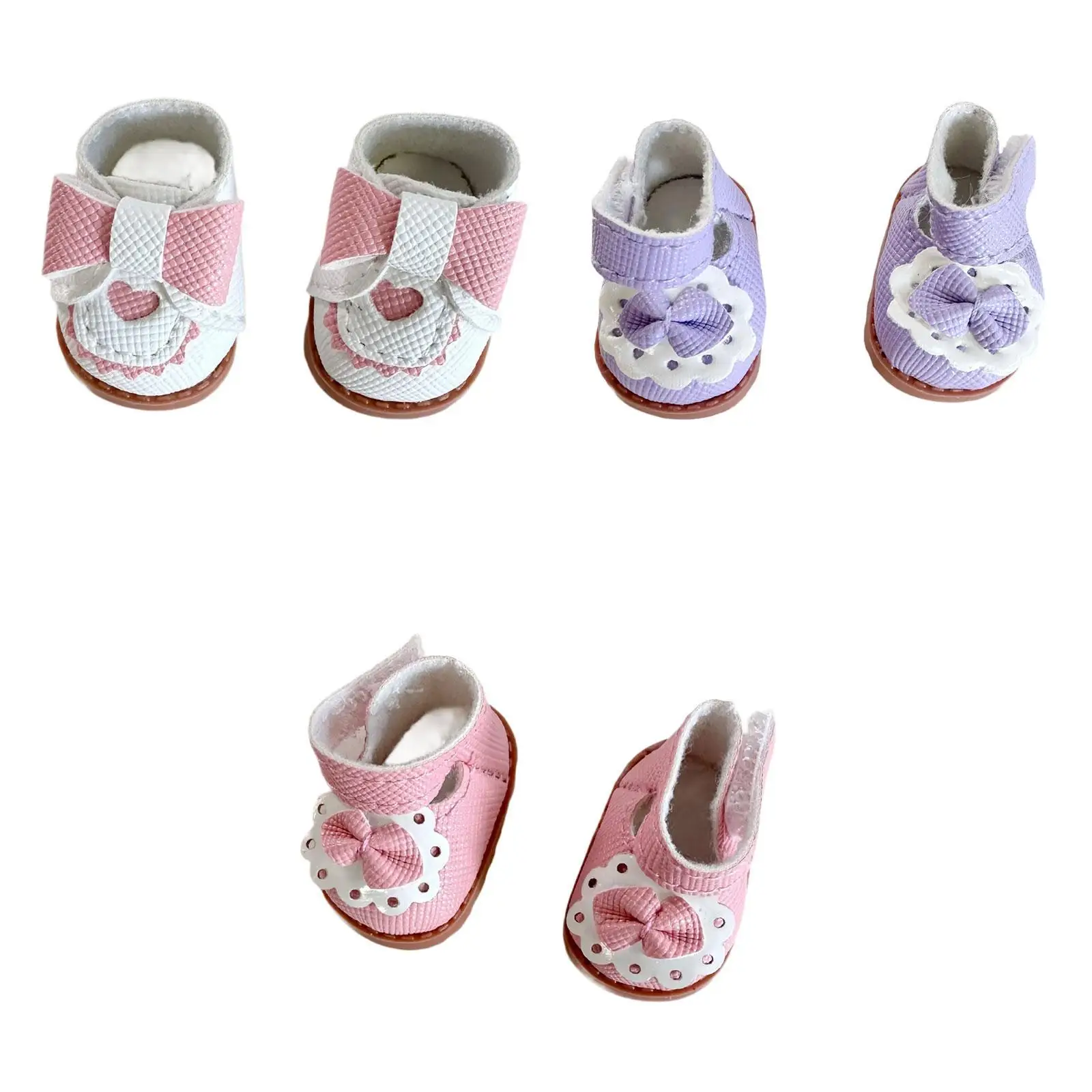 Plush Figure Shoes Photo Props Dress up DIY Comfortable Cartoon Doll Shoes DIY Doll Toy Cute Doll Accessories for 6.69'' Doll