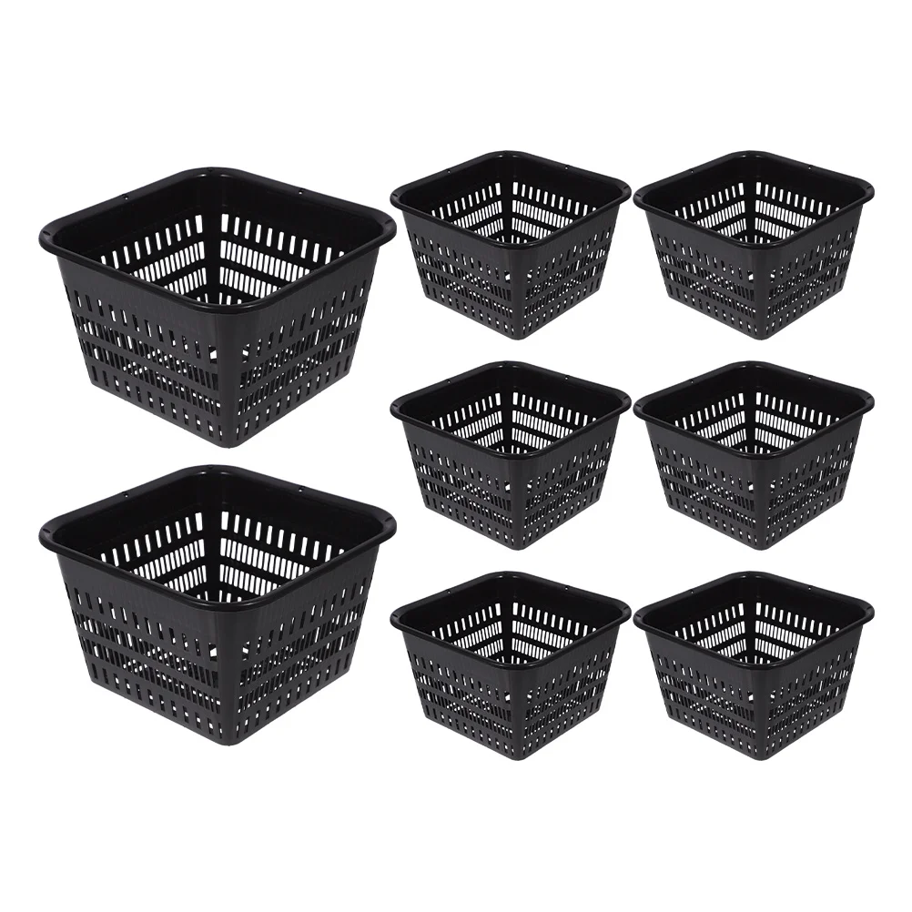 

8 Pcs Phalaenopsis Plant Basket Hydroponic Vegetable Grow Baskets 1800X1800X1100CM Plastic Net Pots