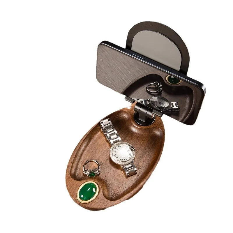 

Black walnut solid wood exquisite mobile phone holder lazy, convenient for home mobile shooting live broadcast foldable fixed