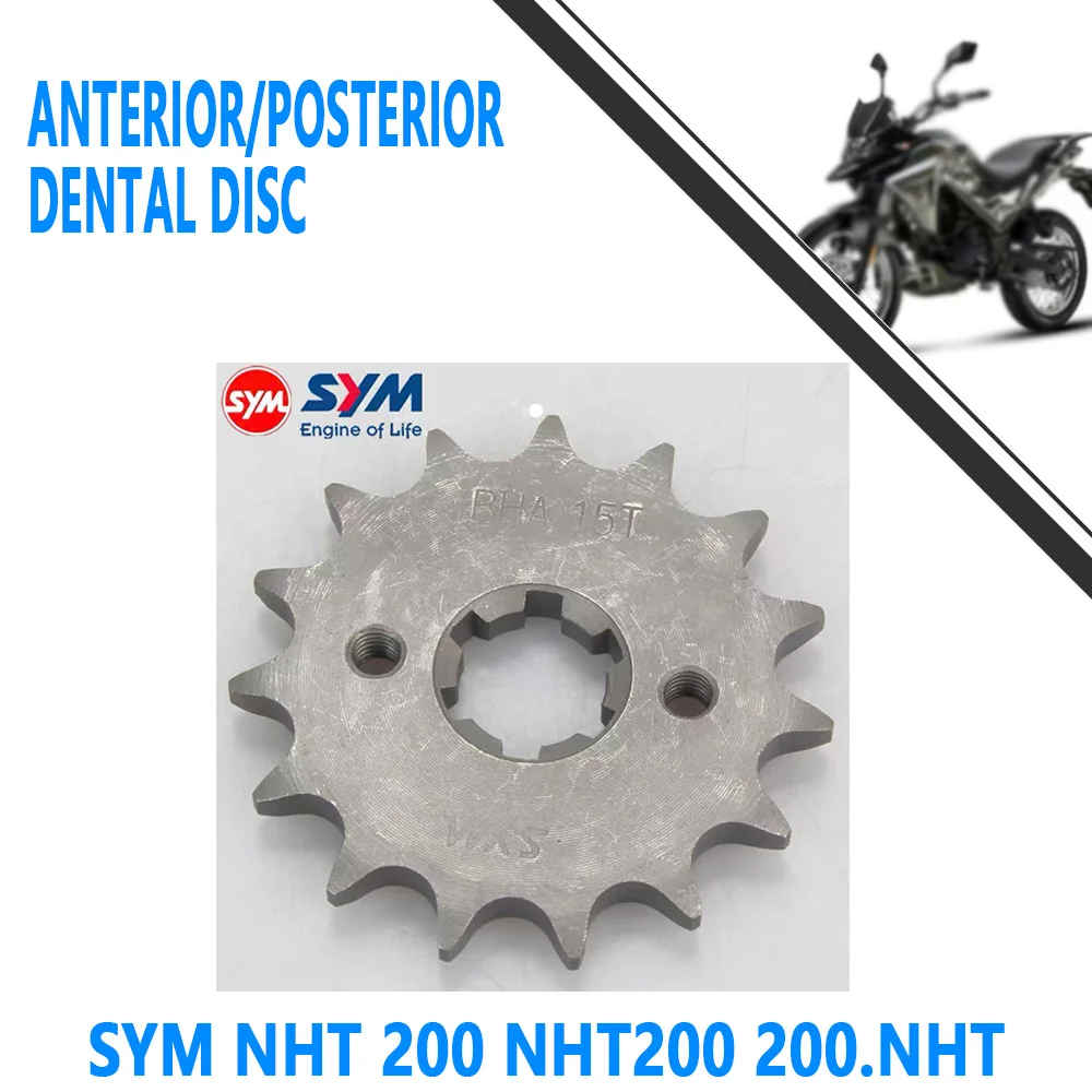 Para SYM NHT 200 NHT200 200.NHT tira el piñón de cadena voladora grande/pequeño de la placa dentada delantera/trasera.