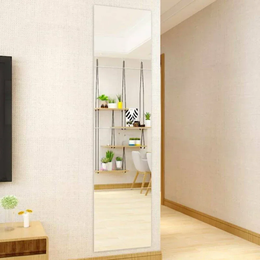 4x 30cm Mirror Tile Wall Sticker Acrylic Square Mirrors Self Adhesive Home Living Room Decoration Mirror-Sticker