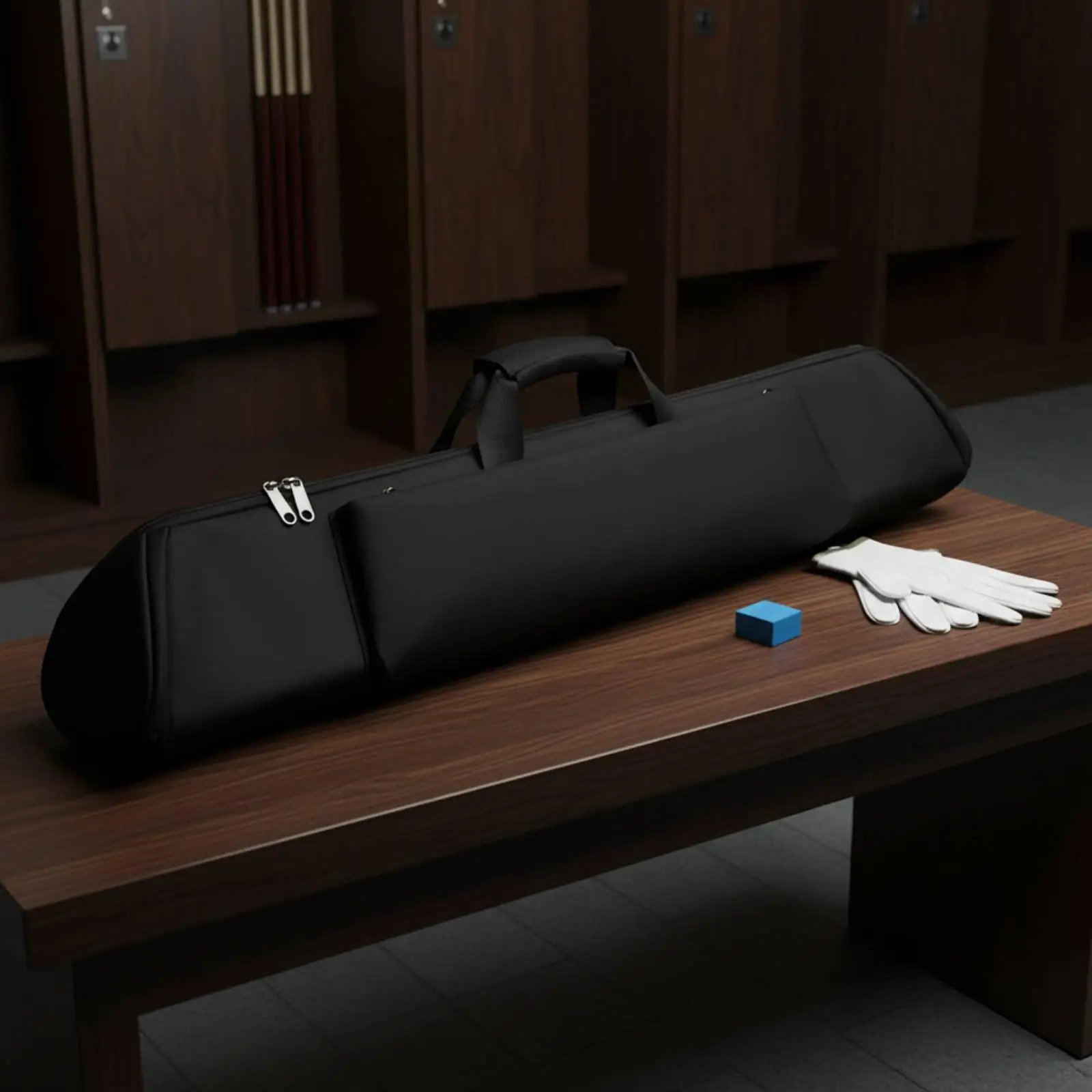 Pool Cue Bag Water-Resistant Soft Padded Cue Bag Easy to Clean Sports Storage