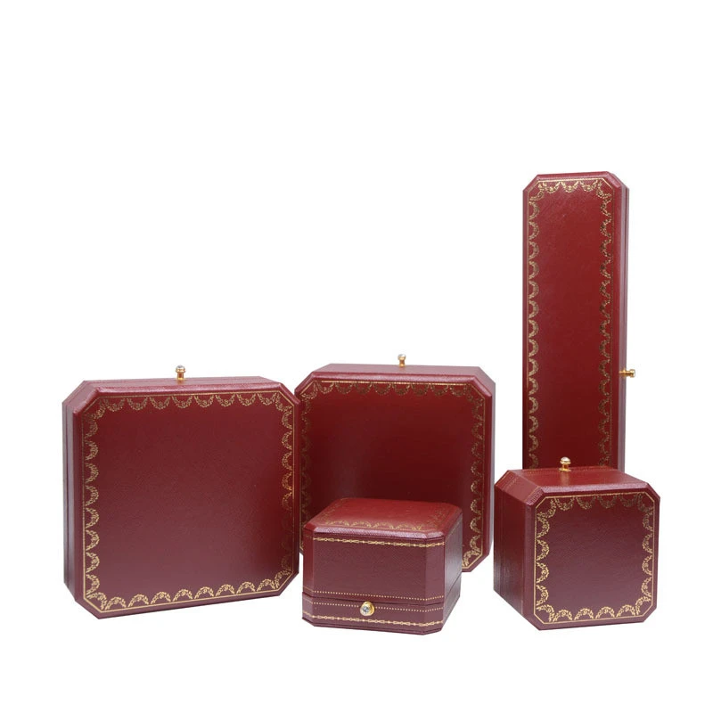 Luxury Octagonal Ring Box Classic Jewelry Cases Packaging For Necklace Pendant Display Case Ring Box