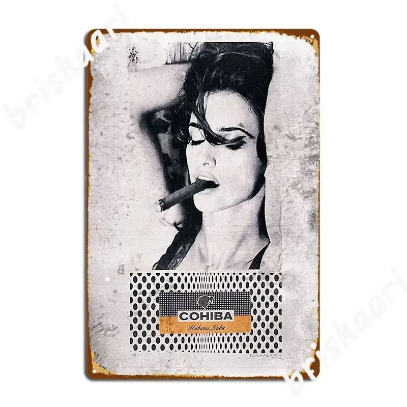 Cuban Cigar And Sexy Lady Metal Plaque Poster Plaques Design Living Room Pub Tin Sign Posters
