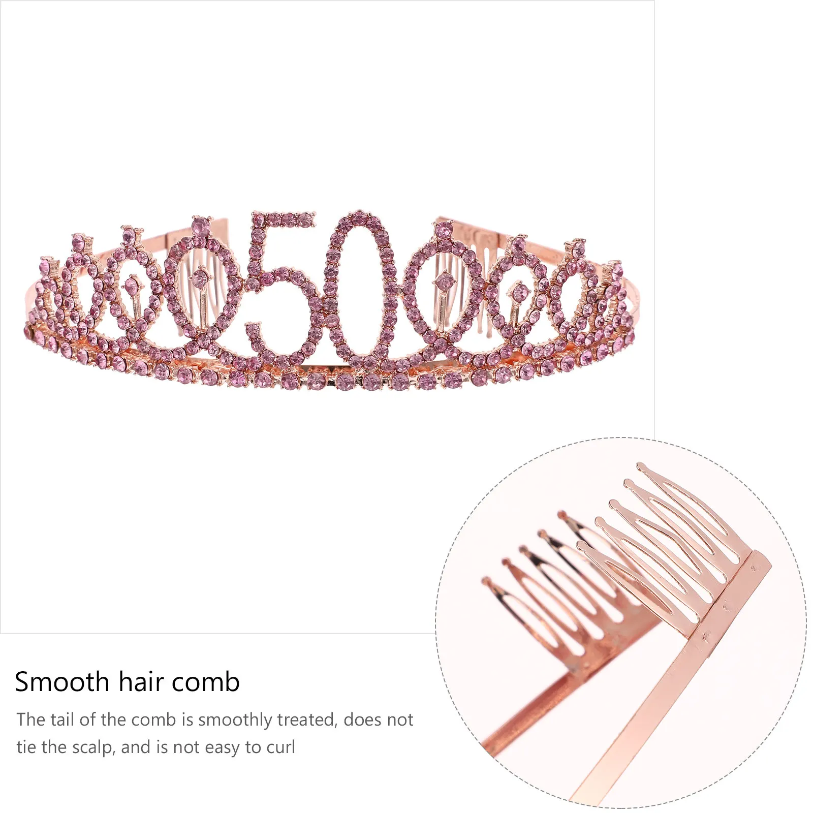 

2Pcs Birthday Crown Sash Set Fashion Party Letter Printing Etiquette Belt Birthday Party Supplies Shiny Celebration Accessories