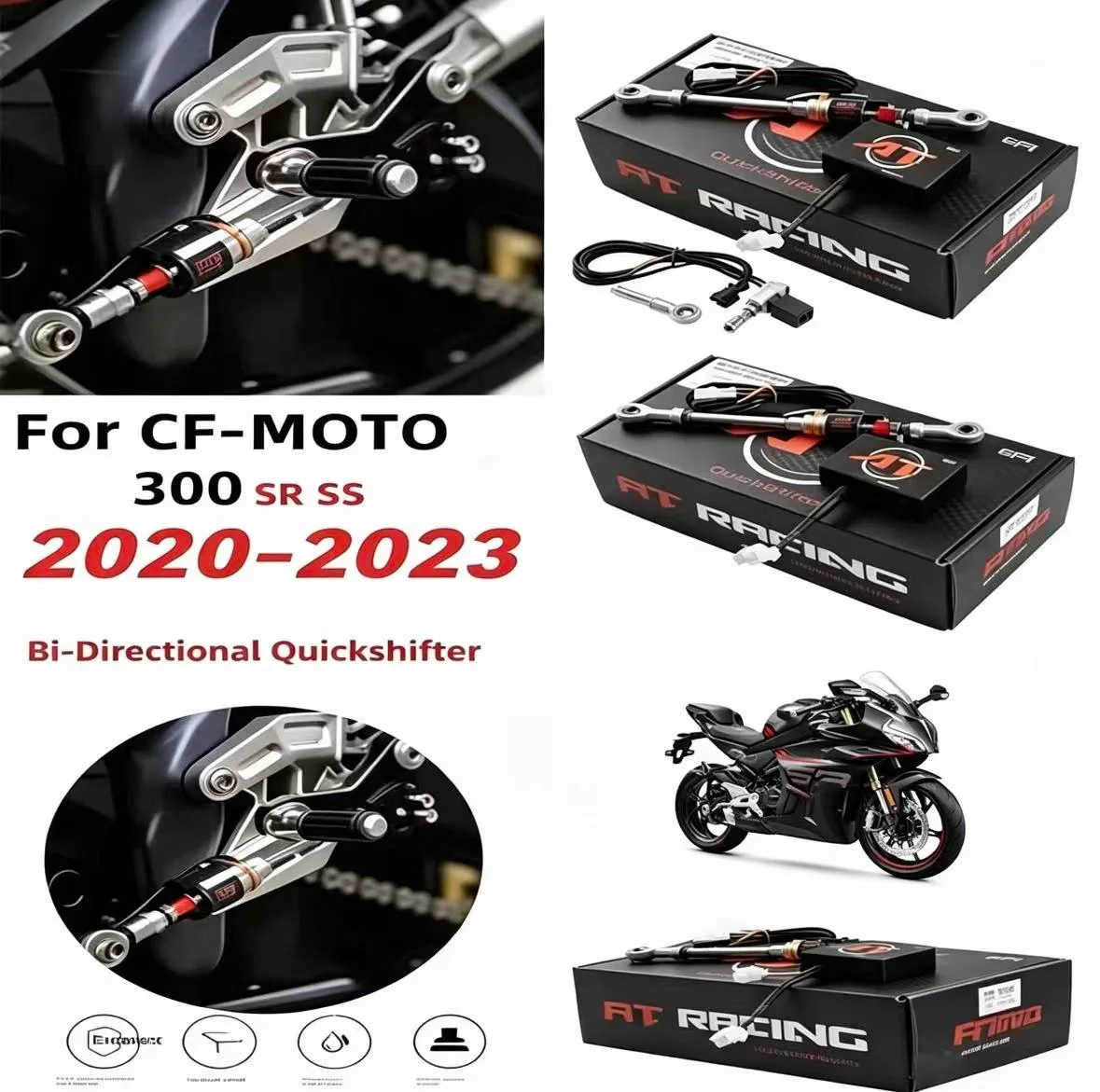 2020-2023 For CF-MOTO 300SR 300SS the new two-way quick shift lever, gear shifters and quick transmis