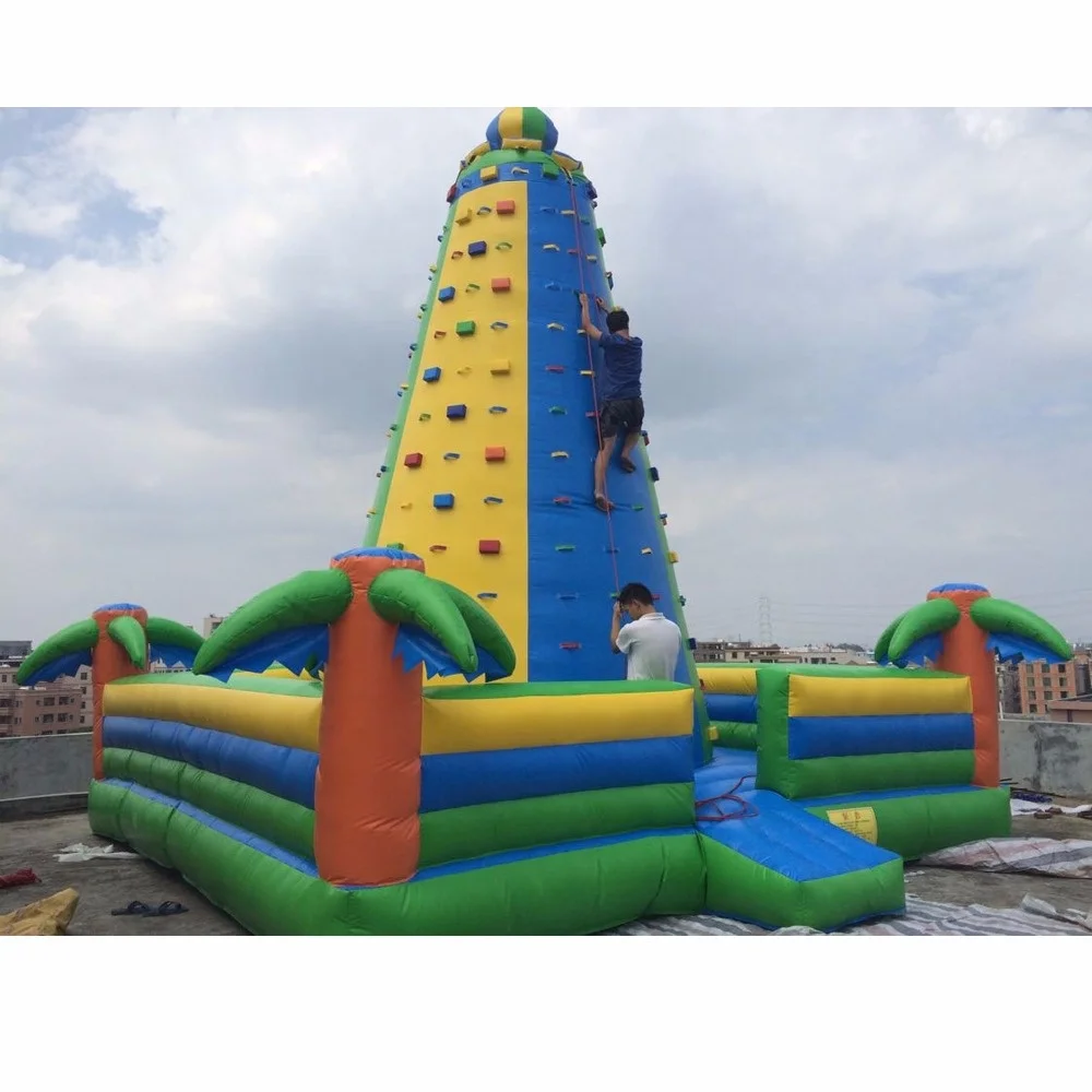 Outdoor large inflatable sport game inflatable rock climbing wall for sale