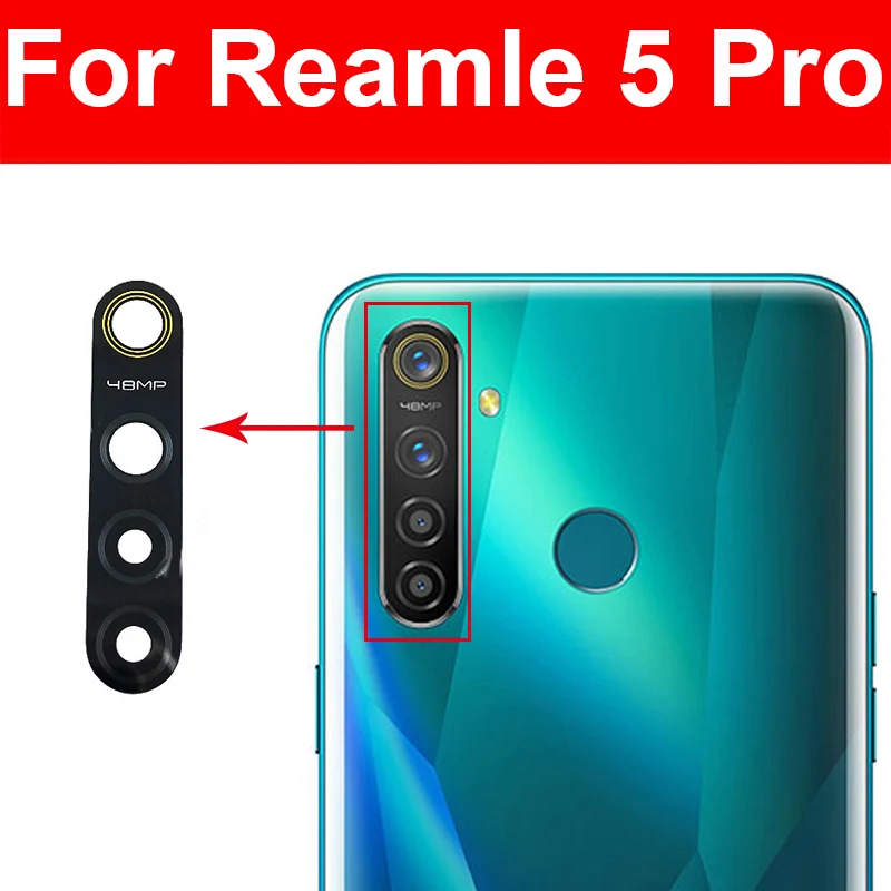 Rear Camera Glass Lens For Realme 1 2 3 3i 5S 5 5i 5s 6 6i 6s 7 7i Pro 5G Global Back Main Camera Glass Lens Sticker Repair