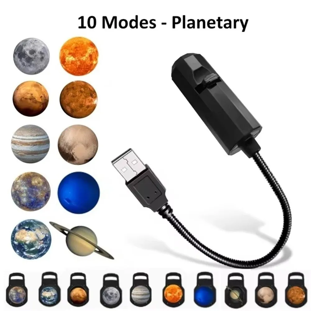 Multi Mode Projection Planet Projection Night Light 360 Degree Rotating Magnetic Base Projection Night Light