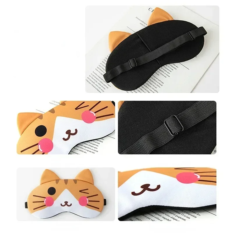 Cotton Anime Sleeping Eye Mask Cute Blindfold Eye Cover  Mask Eyepatch Travel Home Eyes Relax Mask Eyeshade Gifts for Kids Adult