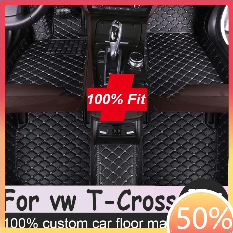 For Volkswagen vw T-Cross Tcross 2023 2022 2021 2020 2019 2018 Car Floor Mats Carpets Parts Covers Auto Interior Accessories