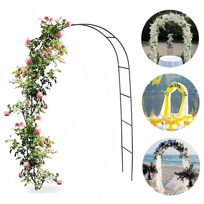 

240x140x38cm Iron Garden Arches Large Size Plants Rose Climbing Rack Outdoor Garden Arbor Trellis Archway Frame Wedding Arch