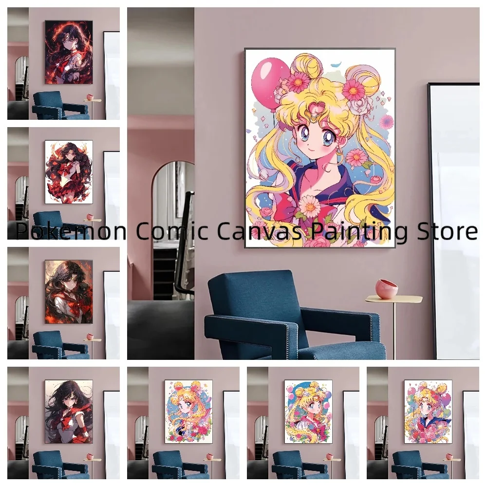 

Japan Surrounding Animation Sailor Moon Wall Stickers Canvas Stickers and Posters Picture Home Decoration Children's Gift