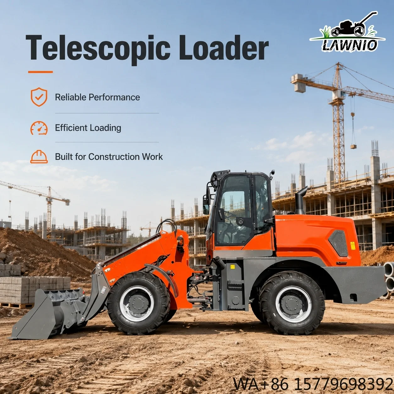 Popular Model Telescopic Loader  Yunnei  Engine and High  Capability for Livestock Farms  Loader