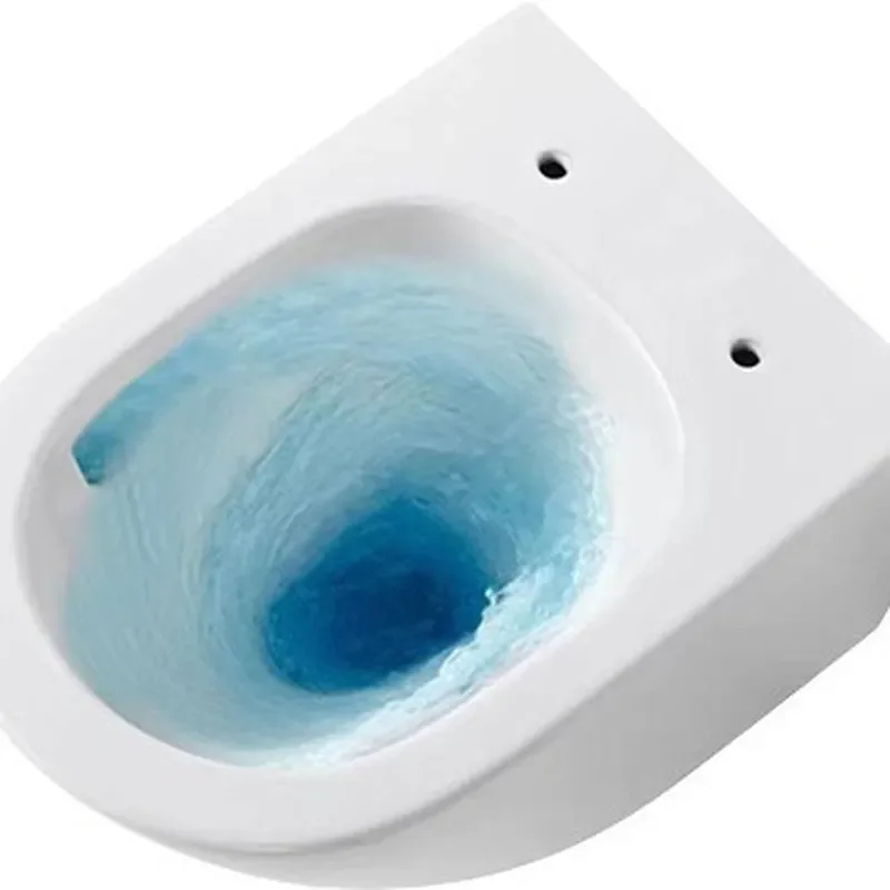 Wall Mounted Ceramic Toilet Siphonic Flush Compact Design for Small Bathroom Space Saving Modern Sanitary Ware