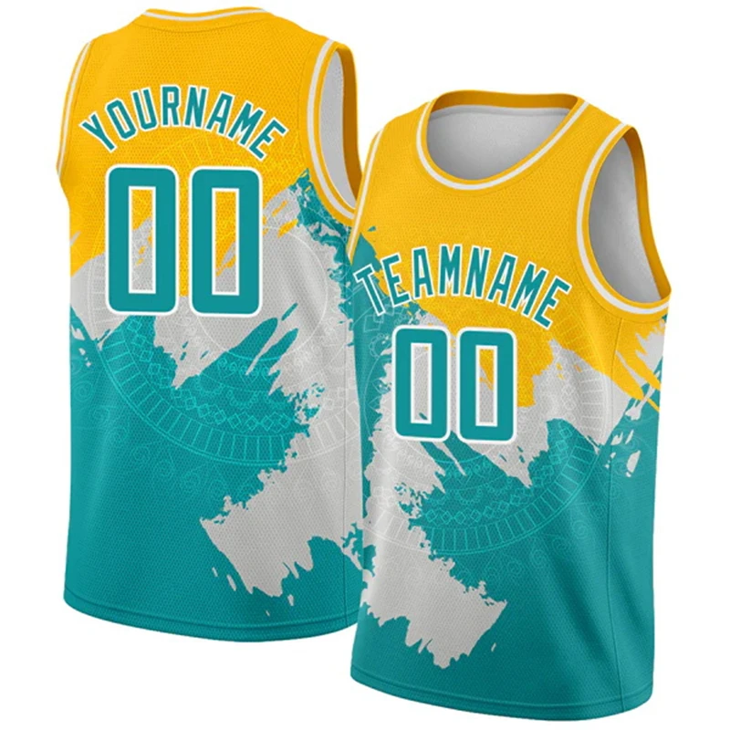 Custom Name Basketball Jersey Shirts Team Uniform Sprotswear Retro Hawaii 3D Print Summer Streetwear Sleeveless Tank Top Vest
