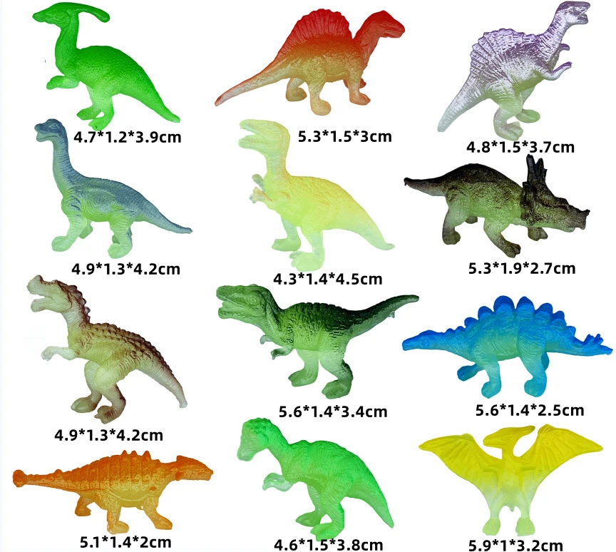 Mini Dinossauros Luminosos, Brinquedos Brilham no Escuro, Trate Kids Birthday Party Favors, Presente de Menino e Menina, Ornamento de Presentes, 20 pcs, 10pcs