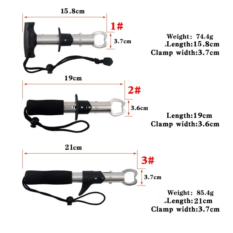 Przenośny, odporny na rdzę kontroler ryb ze stali nierdzewnej 304, profesjonalny uchwyt na ryby, łapacz warg, składane szczypce, sprzęt wędkarski