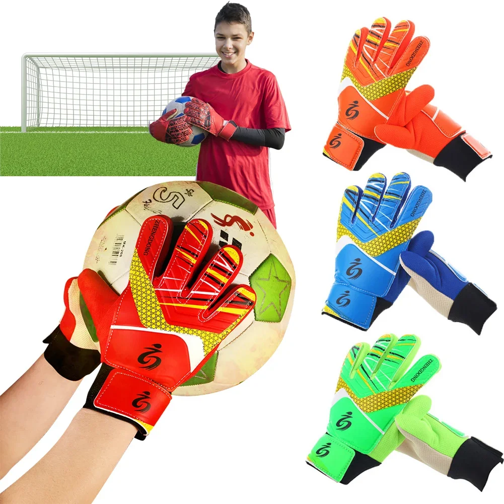 1 Paar Latex profession elle Kinder Fußball Torhüter Fußball Torwart Handschuhe starke Voll fingers chutz Fußball Match Handschuhe