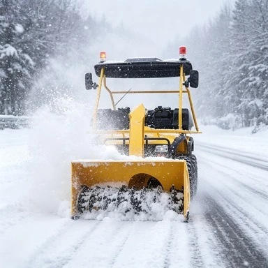 Multifunction Four-wheel Drive Snow Sweeper & Snowblower with Core Engine and Gear for Farm Use